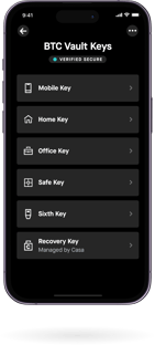 BTC 6-Key Vault Key Detail