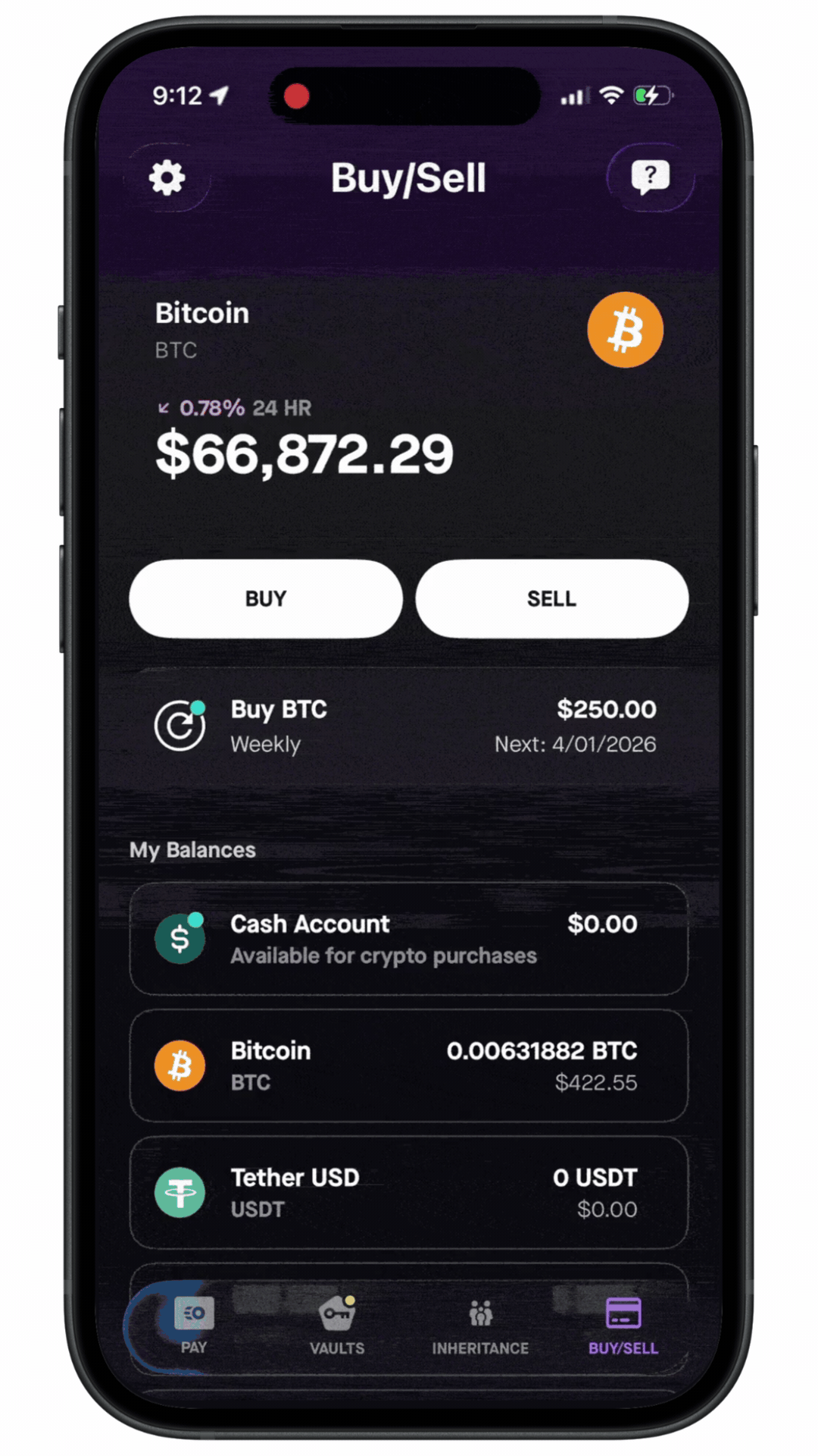 Deposit cash via ACH