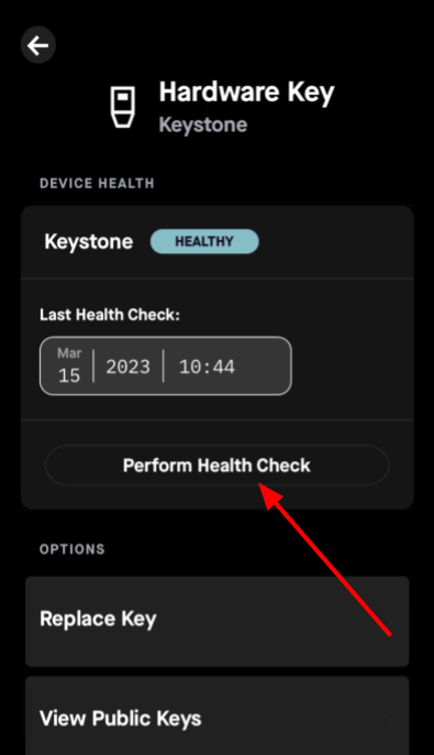 Keystone health check
