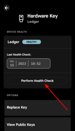 Ledger health check