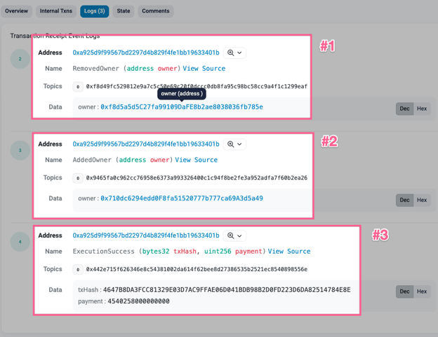 ethKey rotation logs