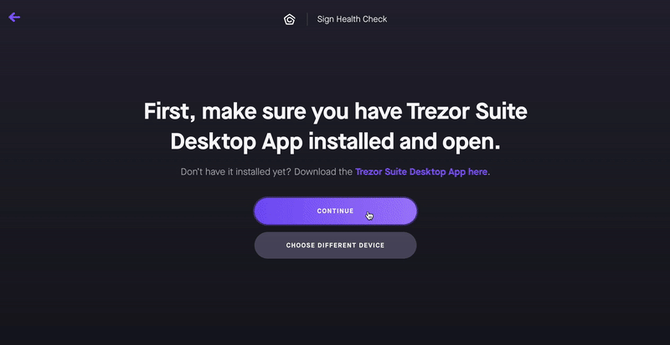 trezor health check web flow3